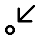 Diagonal Down Left Arrow Step (Regular) Free Open-Source SVG Icon