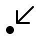 Diagonal Down Left Arrow Step (Filled) Free Open-Source SVG Icon