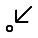 Diagonal Down Left Arrow Step (Regular) Free Open-Source SVG Icon