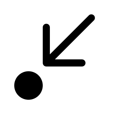 Diagonal Down Left Step Arrow (Filled) Free Open-Source SVG Icon (Fluent UI System Icons)