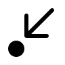 Diagonal Down Left Step Arrow (Filled) Free Open-Source SVG Icon