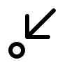 Diagonal Down Left Arrow Step (Regular) Free Open-Source SVG Icon