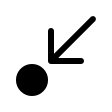 Diagonal Down Left Step Arrow (Filled) Free Open-Source SVG Icon