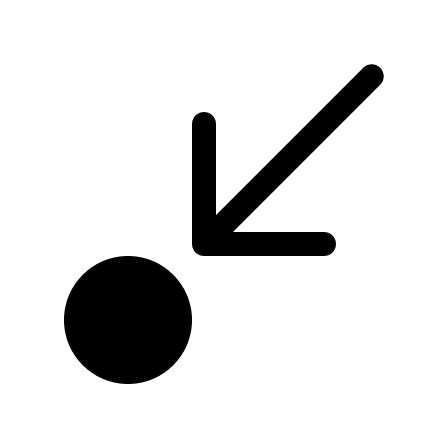 Diagonal Down Left Step Arrow (Filled) Free Open-Source SVG Icon (Fluent UI System Icons)