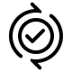 Regular Checkmark Sync Arrow (20px) Free Open-Source SVG Icon