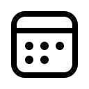 Regular Calendar Icon (32px) Free Open-Source SVG Icon