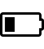 Battery Level 1 (Font Awesome 4) Free Open-Source SVG Icon