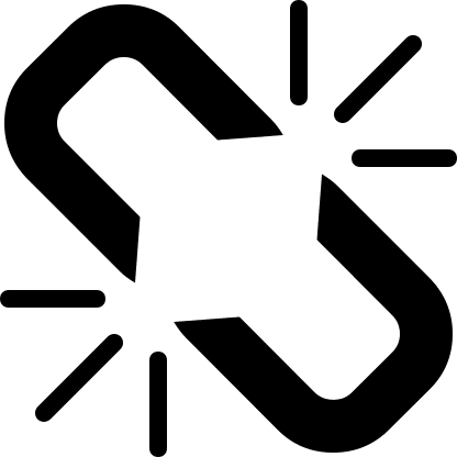 Broken Chain Link Free Open-Source SVG Icon (Font Awesome 4)