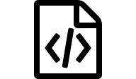 File with Code (Outline) Free Open-Source SVG Icon