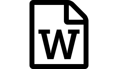 Word Document File (Outline) Free Open-Source SVG Icon (Font Awesome 4)