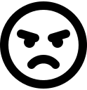 Angry Emotion (Regular) Free Open-Source SVG Icon