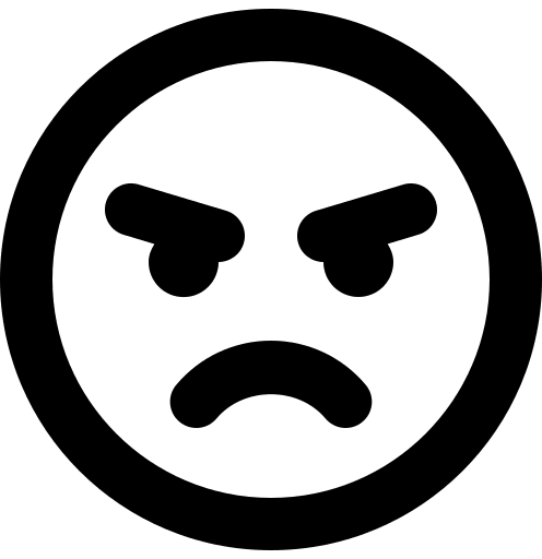 Angry Emotion (Regular) Free Open-Source SVG Icon (Font Awesome 5 Regular)