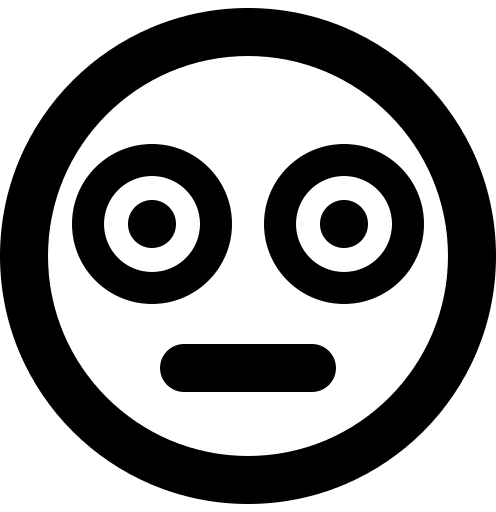 Flushed Face Emoji Free Open-Source SVG Icon (Font Awesome 5 Regular)