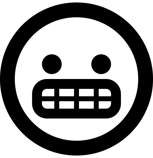 Grimace Emotion (Regular) Free Open-Source SVG Icon (Font Awesome 5 Regular)