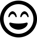 Grin Beam Emoji (Regular) Free Open-Source SVG Icon