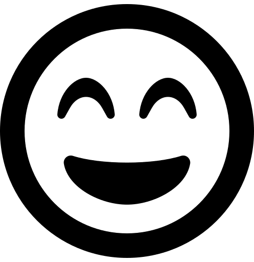 Grin Beam Emoji (Regular) Free Open-Source SVG Icon (Font Awesome 5 Regular)