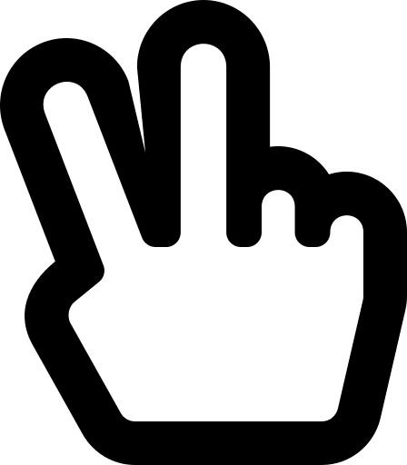 Peace Hand Gesture (Regular) Free Open-Source SVG Icon (Font Awesome 5 Regular)