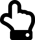 Hand Pointing Up Gesture (Regular) Free Open-Source SVG Icon