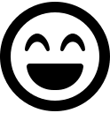 Laugh Beam Emoji (Regular) Free Open-Source SVG Icon