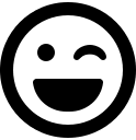 Winking Laughter Emoji (Regular) Free Open-Source SVG Icon