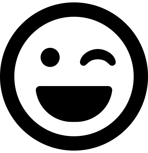 Winking Laughter Emoji (Regular) Free Open-Source SVG Icon (Font Awesome 5 Regular)