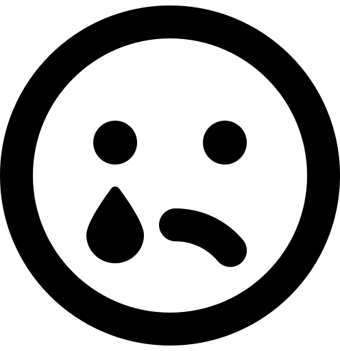 Sad Tear Emotion (Regular) Free Open-Source SVG Icon (Font Awesome 5 Regular)