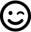 Winking Smile Emoji (Regular) Free Open-Source SVG Icon