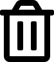 Alternative Trash Bin (Regular) Free Open-Source SVG Icon