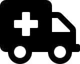 Ambulance Vehicle (Solid) Free Open-Source SVG Icon