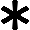 Asterisk Symbol (Solid) Free Open-Source SVG Icon