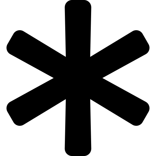 Asterisk Symbol (Solid) Free Open-Source SVG Icon (Font Awesome 5 Solid)