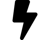 Lightning Bolt (Solid) Free Open-Source SVG Icon