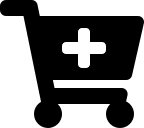 Cart with Plus Symbol (Solid) Free Open-Source SVG Icon