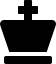 Chess King Piece (Solid) Free Open-Source SVG Icon