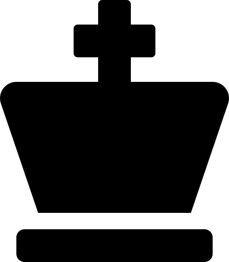 Chess King Piece (Solid) Free Open-Source SVG Icon (Font Awesome 5 Solid)