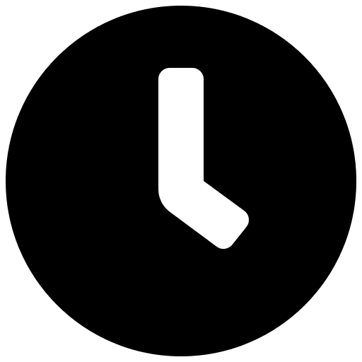 Clock (Solid) Free Open-Source SVG Icon (Font Awesome 5 Solid)