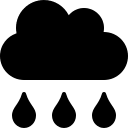 Rain Cloud (Solid) Free Open-Source SVG Icon