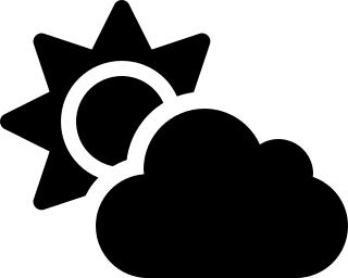 Cloud with Sun (Solid) Free Open-Source SVG Icon (Font Awesome 5 Solid)