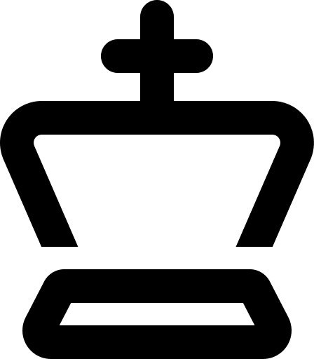 Chess King Piece Free Open-Source SVG Icon (Font Awesome Regular)