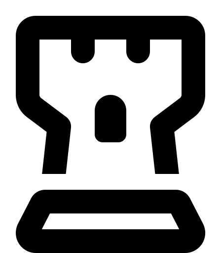 Chess Rook Piece Free Open-Source SVG Icon (Font Awesome Regular)