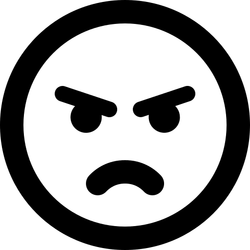 Angry Face (Regular) Free Open-Source SVG Icon (Font Awesome Regular)