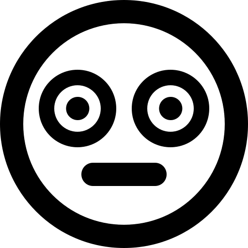 Flushed Face Emoji (Regular) Free Open-Source SVG Icon (Font Awesome Regular)