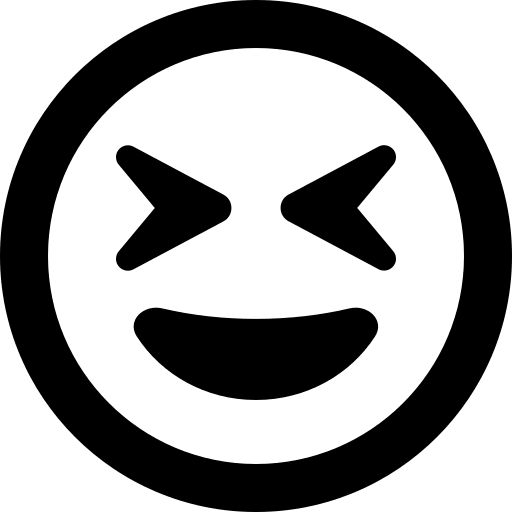 Grinning Squinting Face (Regular) Free Open-Source SVG Icon (Font Awesome Regular)