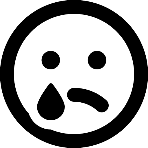 Sad Face with Tear (Regular) Free Open-Source SVG Icon (Font Awesome Regular)