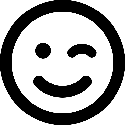 Winking Smile Face (Regular) Free Open-Source SVG Icon (Font Awesome Regular)