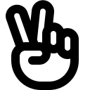 Peace Hand Gesture (Regular) Free Open-Source SVG Icon