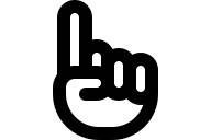 Hand Pointing Up Gesture (Regular) Free Open-Source SVG Icon