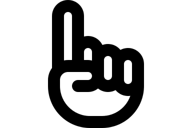 Hand Pointing Up Gesture (Regular) Free Open-Source SVG Icon (Font Awesome Regular)