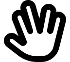 Spock Hand Gesture (Regular) Free Open-Source SVG Icon