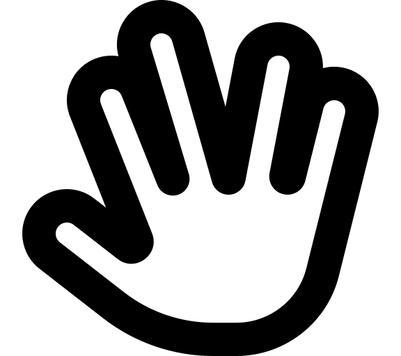 Spock Hand Gesture (Regular) Free Open-Source SVG Icon (Font Awesome Regular)